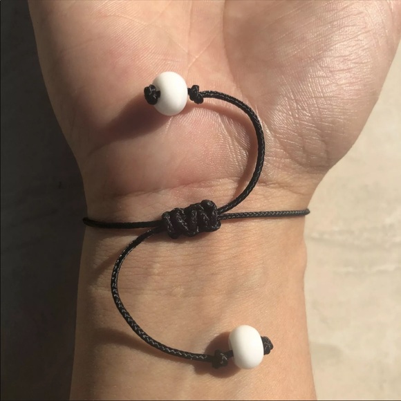 Handmade Adjustable “Marshmallow” Beaded Bracelet - Picture 5 of 5